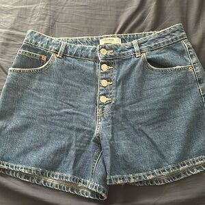Button Fly Jean Shorts